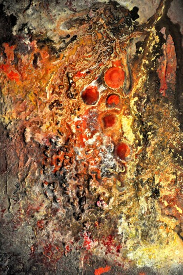 Ζωγραφική με τίτλο "Abstrait 227" από Robert Daout, Αυθεντικά έργα τέχνης, Ακρυλικό Τοποθετήθηκε στο Ξύλινο φορείο σκελετό