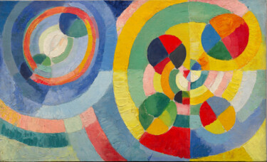 Painting titled "Circular Forms" by Robert Delaunay, Original Artwork, Oil