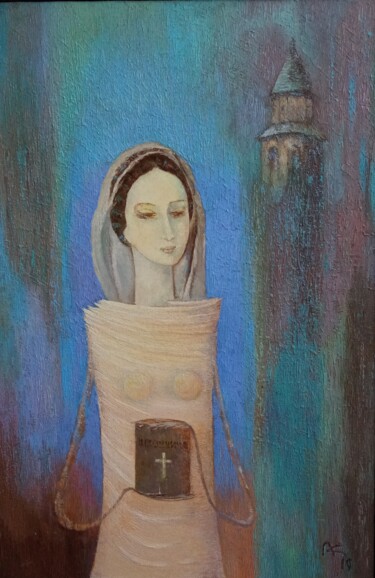 Картина под названием "Bible" - Robert Hekimyan, Подлинное произведение искусства, Масло