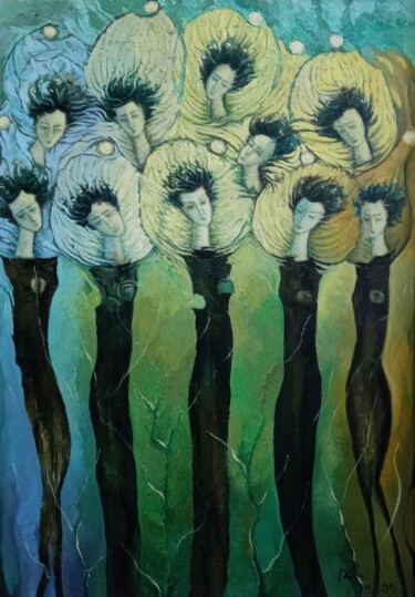 Картина под названием "Dance" - Robert Hekimyan, Подлинное произведение искусства, Масло
