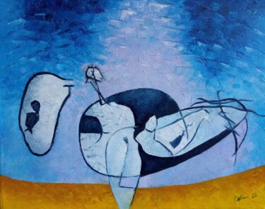 Картина под названием "Composition" - Robert Hekimyan, Подлинное произведение искусства, Масло