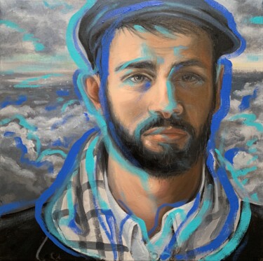 Painting titled "PORTRAIT ORAGES" by Robert Inestroza, Original Artwork, Oil