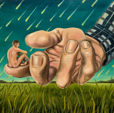 Картина под названием "ADVICE TO SELF" - Robert Inestroza, Подлинное произведение искусства, Масло