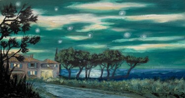 Pintura intitulada "Var Nocturne II" por Robert Inestroza, Obras de arte originais, Óleo