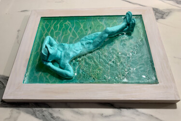 Escultura titulada "LA PISCINE" por Robert Inestroza, Obra de arte original, Resina