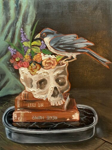 Painting titled "The Sum of its Parts" by Robert Inestroza, Original Artwork, Oil Mounted on Wood Panel