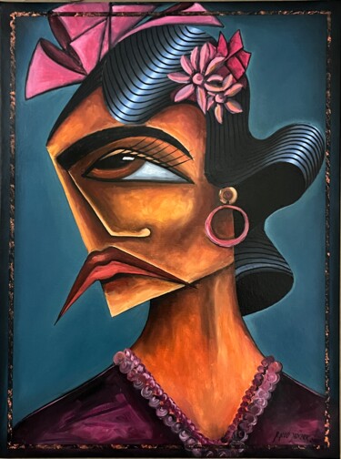 Painting titled "Frida" by Robert Jadczak (R.ROB  Jadczak), Original Artwork, Oil