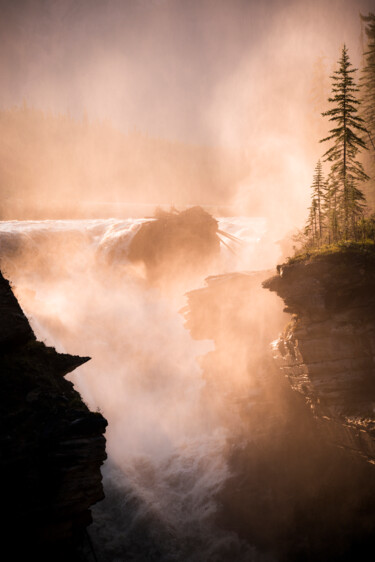 Fotografía titulada "Athabasca Falls in…" por Robert Kohlhuber, Obra de arte original, Fotografía digital