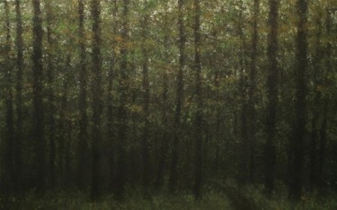 Painting titled "Deep Spring Forest" by Robert Kwon, Original Artwork