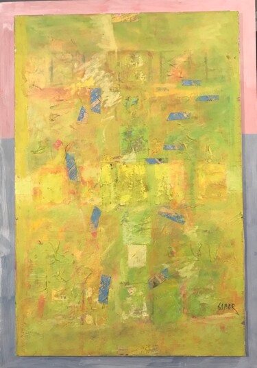 Картина под названием "Abstract Collage N2" - Robert Labor, Подлинное произведение искусства, Коллажи Установлен на Деревянн…