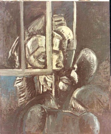 Painting titled "Apartheid" by Robert Labor, Original Artwork, Oil
