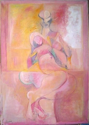 Peinture intitulée "Femme 2" par Robert Labor, Œuvre d'art originale, Huile
