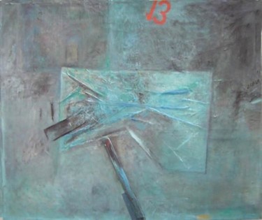 Malerei mit dem Titel "Collage 13" von Robert Labor, Original-Kunstwerk, Öl