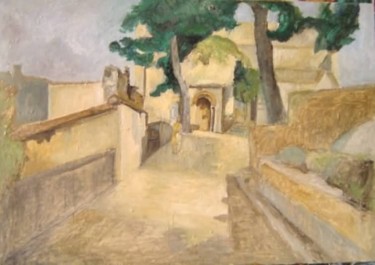 Painting titled "La chapelle St Marc…" by Robert Labor, Original Artwork, Oil