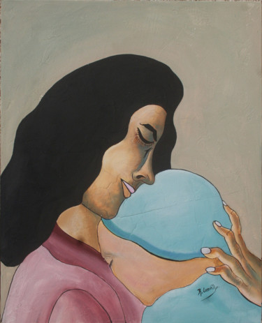 Peinture intitulée "image-au-feminin-15…" par Roberto Lamaille, Œuvre d'art originale