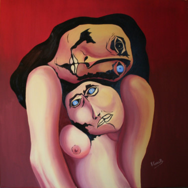 Peinture intitulée "image-au-femininori…" par Roberto Lamaille, Œuvre d'art originale