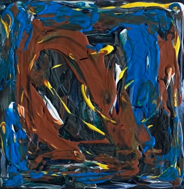 Pittura intitolato "Abstrait 2" da Michèle Lasserre Marseille, Opera d'arte originale, Acrilico Montato su Telaio per barell…