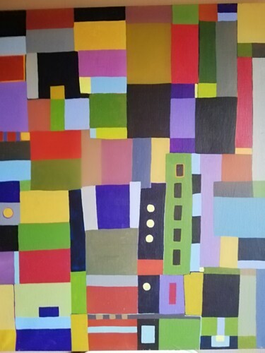 Pintura titulada "composition abstrai…" por Robert Marion, Obra de arte original, Oleo