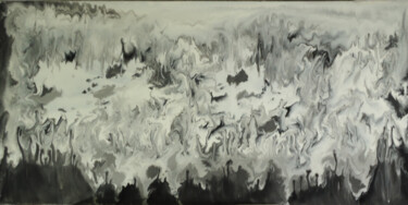 Painting titled "Achromatic Abstract…" by Robert Mustard, Original Artwork, Oil