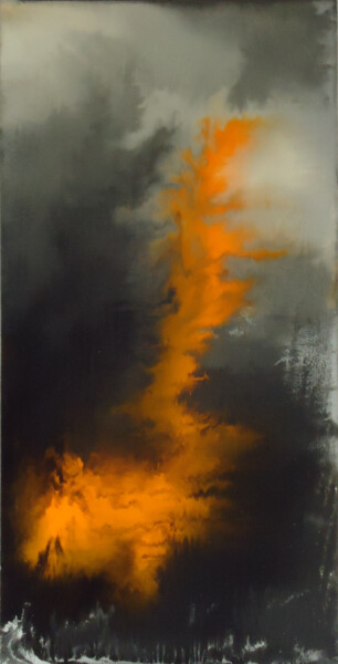 Painting titled "Warm/ Cool Hue Acce…" by Robert Mustard, Original Artwork, Oil