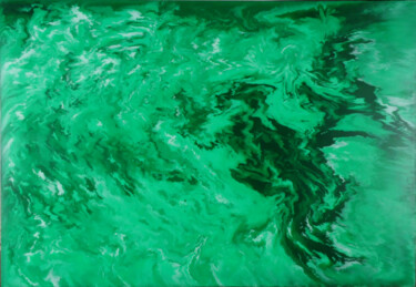 Pintura intitulada "Flowing with the Ho…" por Robert Mustard, Obras de arte originais, Óleo