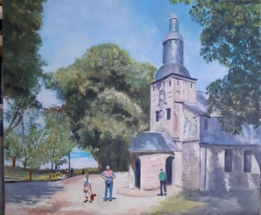 Peinture intitulée "Honfleur - Chapelle…" par Robert Rosenfeld, Œuvre d'art originale, Huile