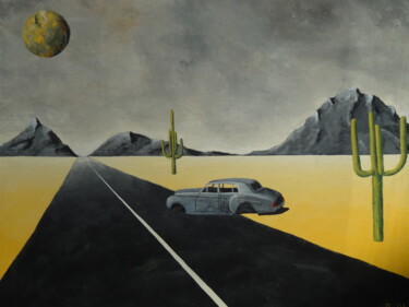 Painting titled "Disused way to Venus" by Robert Van Den Herik, Original Artwork, Acrylic