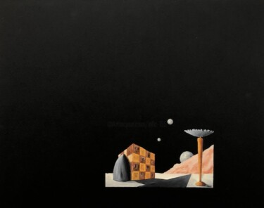 Malarstwo zatytułowany „Outer space greetin…” autorstwa Robert Van Den Herik, Oryginalna praca, Akryl