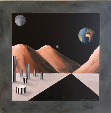 Peinture intitulée "Another direction" par Robert Van Den Herik, Œuvre d'art originale, Huile Monté sur Autre panneau rigide