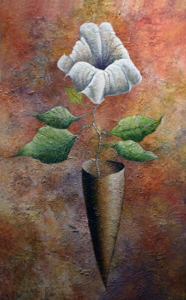 Malerei mit dem Titel "datura" von Robert Winslow, Original-Kunstwerk, Öl