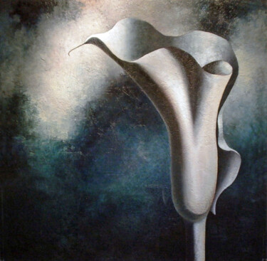 Pintura intitulada "stone lily" por Robert Winslow, Obras de arte originais, Óleo