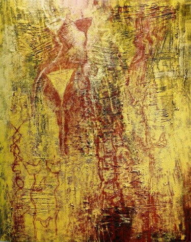 Pittura intitolato "nine stems" da Robert Winslow, Opera d'arte originale, Olio