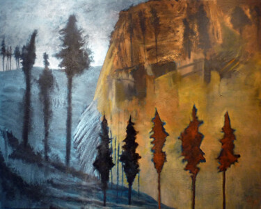 「Memory of the Pines」というタイトルの絵画 Robert Winslowによって, オリジナルのアートワーク, オイル