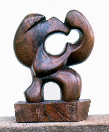 Sculpture titled "Study for Stone" by Robert Winslow, Original Artwork, Wood