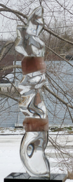 Skulptur mit dem Titel "Transparent Self" von Robert Winslow, Original-Kunstwerk, Glas