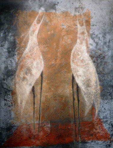 Картина под названием "Tall Birds Calling" - Robert Winslow, Подлинное произведение искусства, Акрил