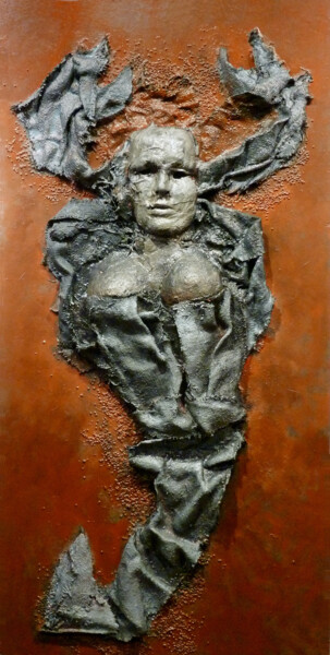 Скульптура под названием "Scorpio" - Robert Winslow, Подлинное произведение искусства, Дерево
