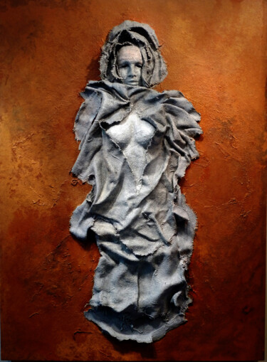 Sculpture intitulée "Hir (coming to meet)" par Robert Winslow, Œuvre d'art originale, Bois
