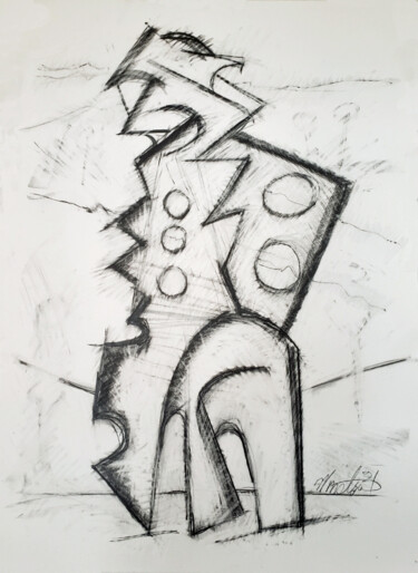Disegno intitolato "study .6" da Robert Winslow, Opera d'arte originale, Grafite