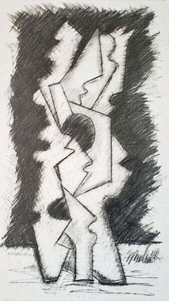 Dessin intitulée "monide" par Robert Winslow, Œuvre d'art originale, Graphite