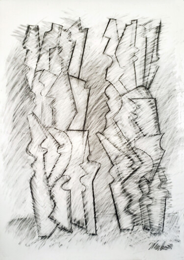 Zeichnungen mit dem Titel "mon.3" von Robert Winslow, Original-Kunstwerk, Graphit