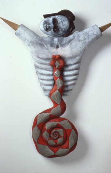 Escultura intitulada "kundalini" por Robert Winslow, Obras de arte originais, Madeira