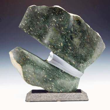 Sculpture titled "stonemeta" by Robert Winslow, Original Artwork, Stone