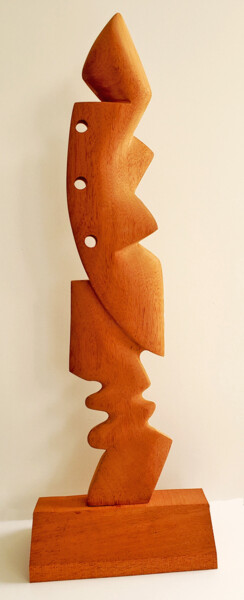 Skulptur mit dem Titel "sty/mon" von Robert Winslow, Original-Kunstwerk, Holz