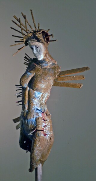 Escultura titulada "Fallen2" por Robert Winslow, Obra de arte original, Madera