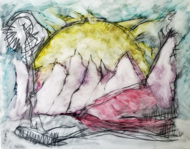 Картина под названием "sun world" - Robert Winslow, Подлинное произведение искусства, Масло