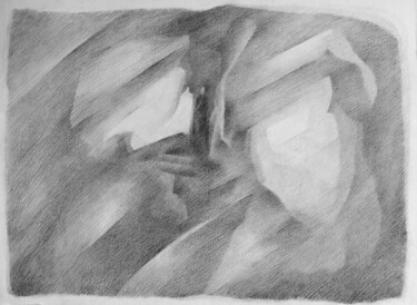 Dessin intitulée "Zwei Gestalten" par Robert Wroblewski, Œuvre d'art originale, Crayon