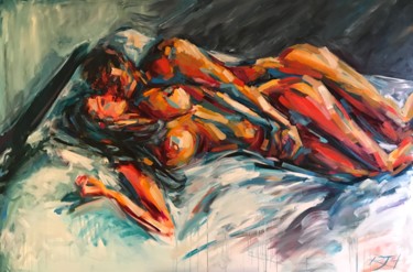 Painting titled "Intimately yours" by Roberta Heslop, Original Artwork, Oil
