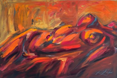 Картина под названием "Venus" - Roberta Heslop, Подлинное произведение искусства, Масло Установлен на Деревянная рама для но…