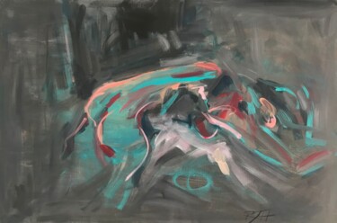 Картина под названием "Surrender" - Roberta Heslop, Подлинное произведение искусства, Акрил Установлен на Деревянная рама дл…